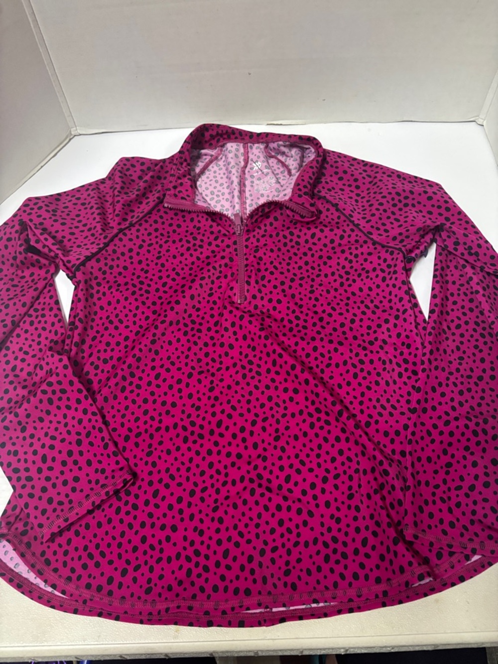 all in motion Pink and Black Leopard-Print Active swim shirt
